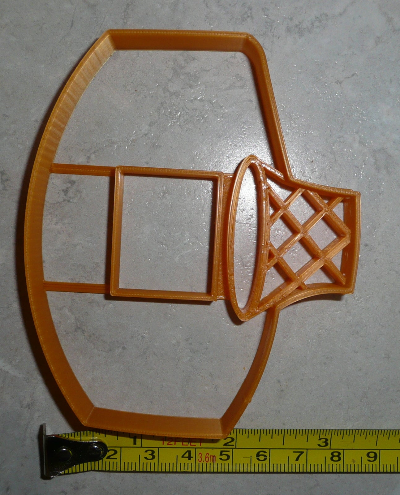 Basketball Backboard Net Hoop Rim Hoops Sports Cookie Cutter Made In USA PR2417