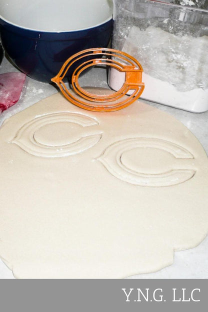 Chicago Bears C Football Logo Cookie Cutter Made In USA PR947