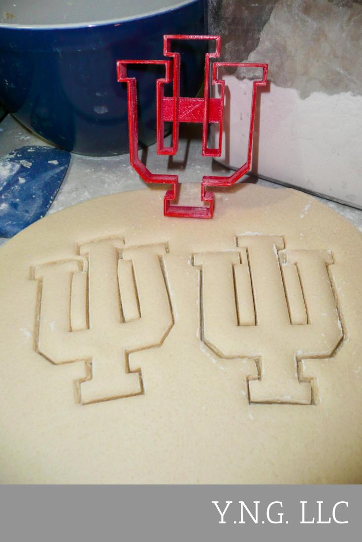 Indiana Hoosiers IU Letters Indiana University Cookie Cutter Made In USA PR992