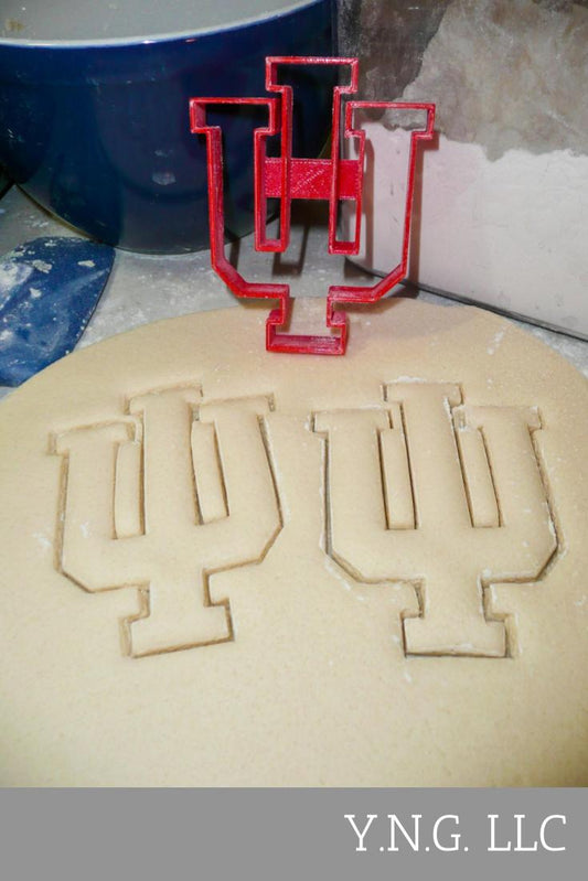 Indiana Hoosiers IU Letters Indiana University Cookie Cutter Made In USA PR992