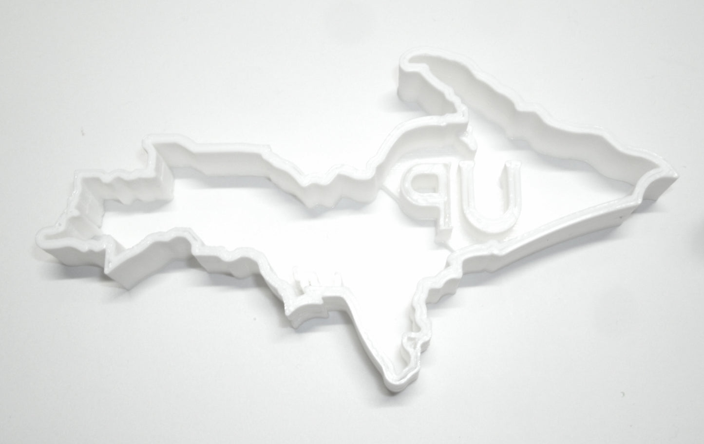Michigan Upper Peninsula UP Initials In Outline Cookie Cutter Made In USA PR998