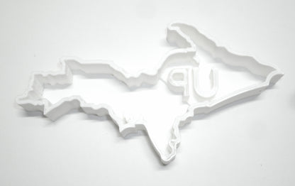 Michigan Upper Peninsula UP Initials In Outline Cookie Cutter Made In USA PR998