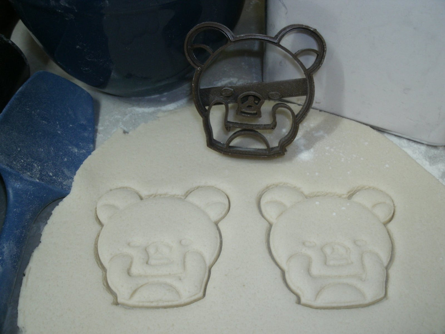 Bear Face Playing Peek-A-Boo Cookie Cutter Made In USA PR777