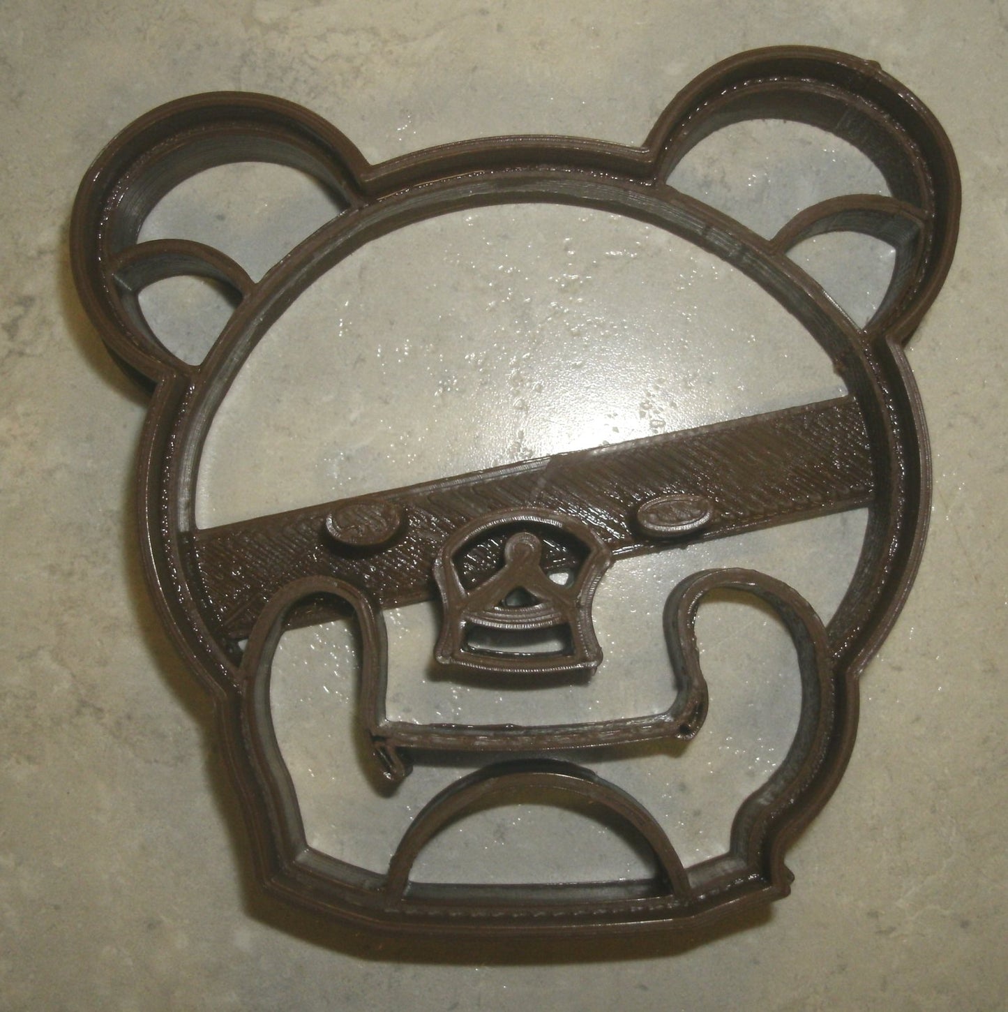 Bear Face Playing Peek-A-Boo Cookie Cutter Made In USA PR777