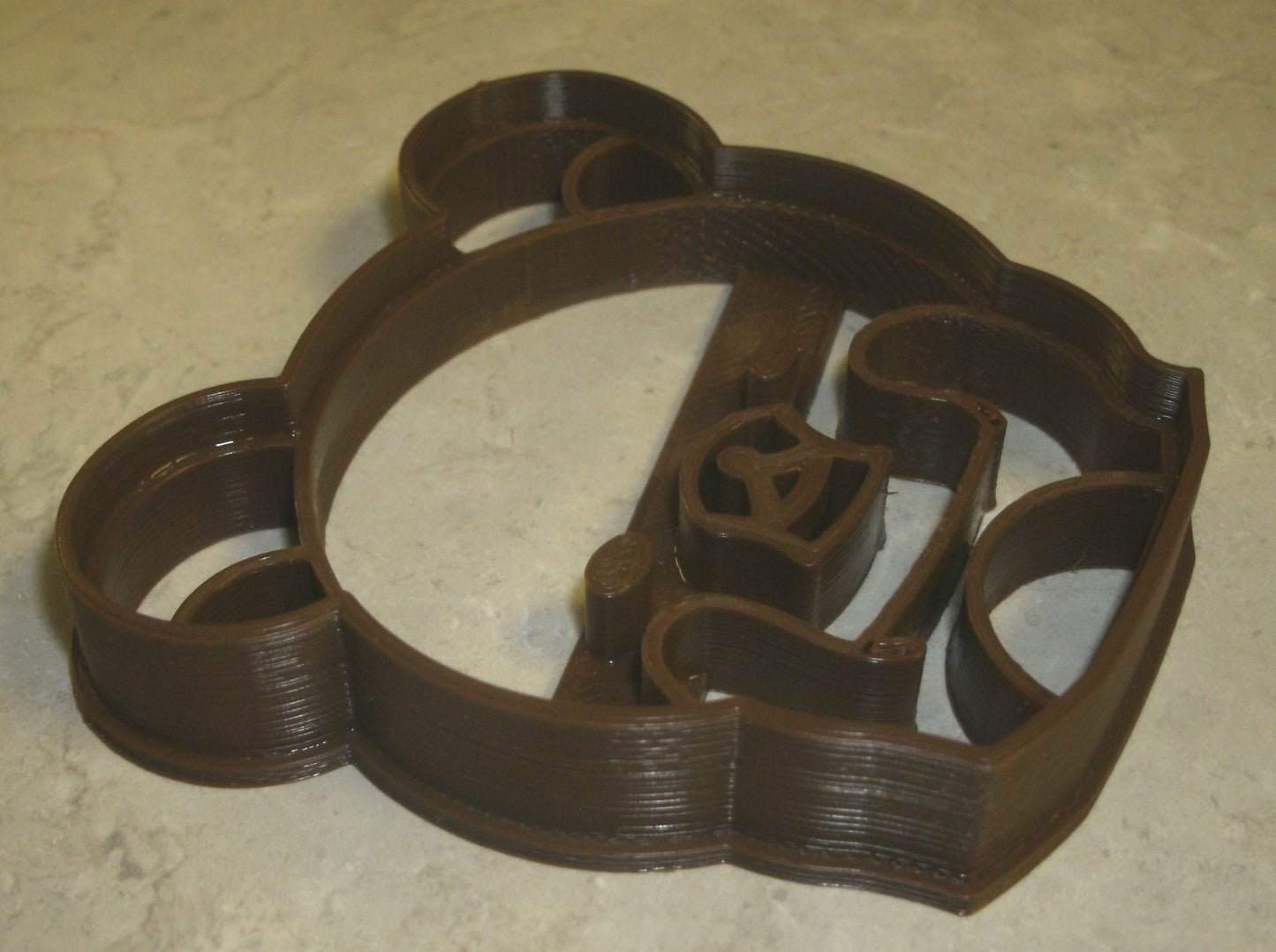 Bear Face Playing Peek-A-Boo Cookie Cutter Made In USA PR777