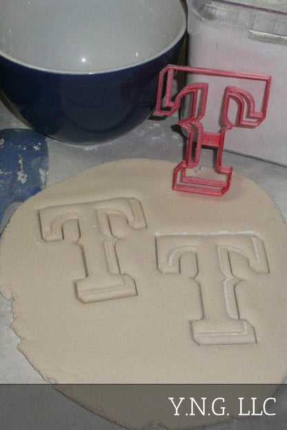 Texas Rangers T Logo MLB Baseball Team Sports Cookie Cutter Made In USA PR2575