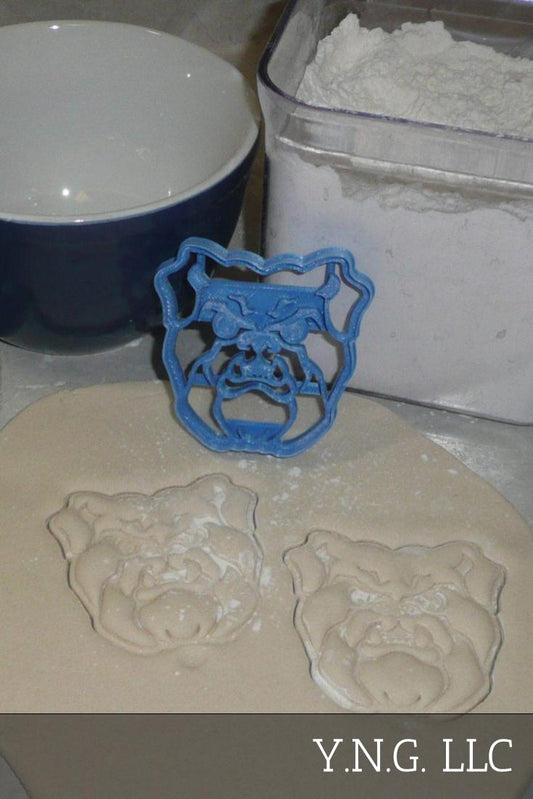 Bulldog Bulldogs Face Sports Mascot Cookie Cutter Made In USA PR2698