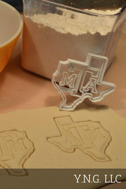 Texas A&M Imprint In State Shape Cookie Cutter Made In USA PR2633