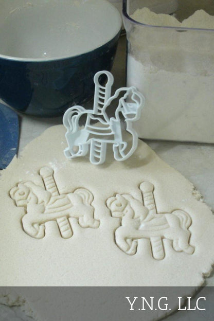 Carousel Horse Detailed Merry Go Round Cookie Cutter Made In USA PR2611