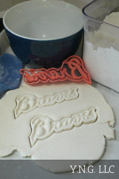Atlanta Braves Word MLB Baseball Team Cookie Cutter Made In USA PR2677