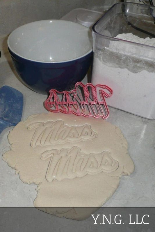 Ole Miss Word University of Mississippi Cookie Cutter Made In USA PR2679