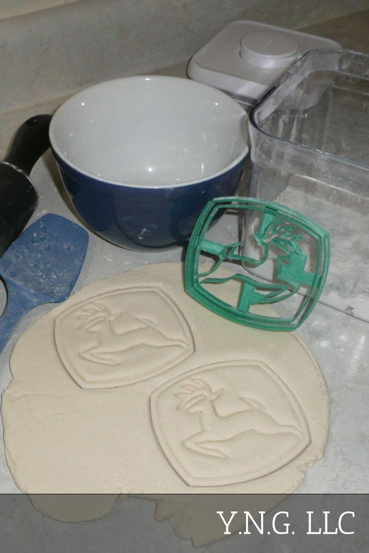 John Deere Logo Farm Tractor Heavy Equipment Cookie Cutter Made In USA PR2990