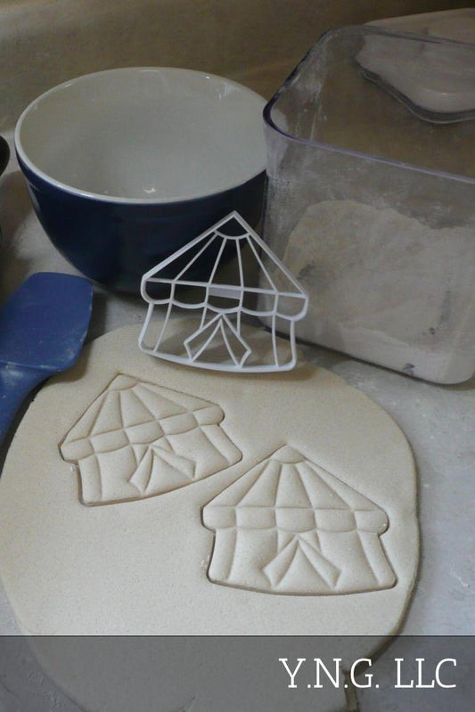 Circus Tent Carnival Stripes Big Top Striped Cookie Cutter Made In USA PR2965