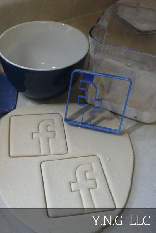 Facebook Themed F Letter Social Media Website Cookie Cutter Made In USA PR2954