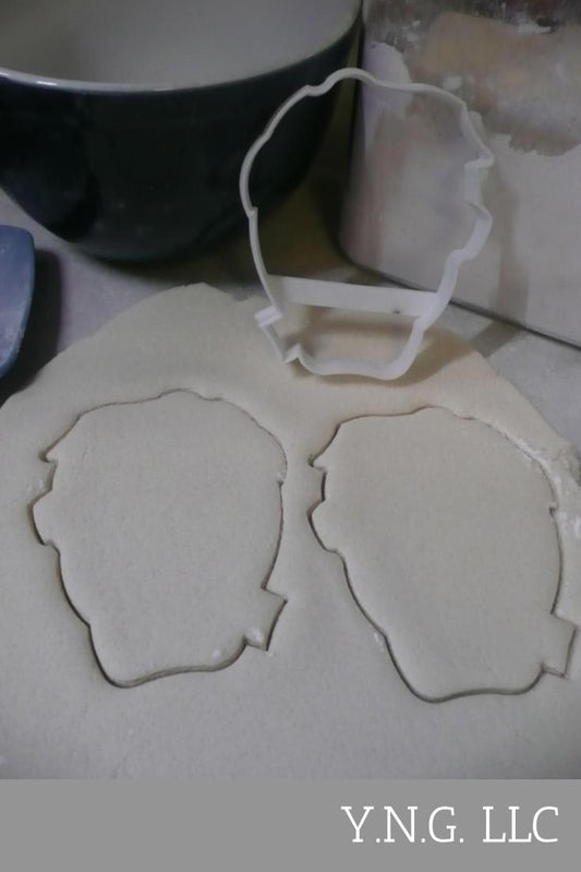 Mummy Face Outline Wrapped Monster Halloween Cookie Cutter Made In USA PR3120