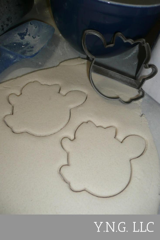 Clarice Girl Reindeer Face Outline Cartoon Cookie Cutter Made In USA PR3050