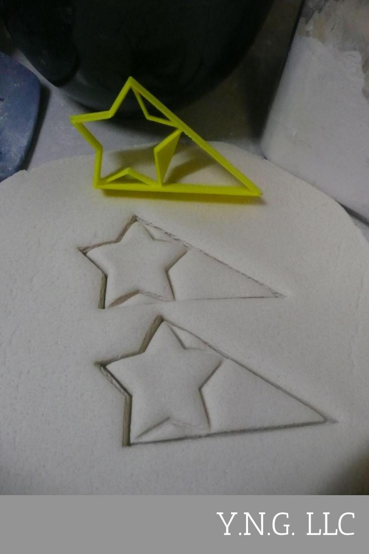 Star With Triangle Small Size Award Design Flag Cookie Cutter Made In USA PR3048