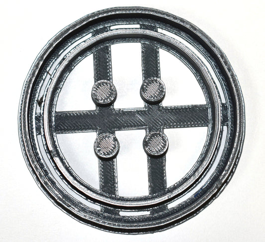 6x Button Sewing Fondant Cutter Cupcake Topper 1.75 IN USA FD638