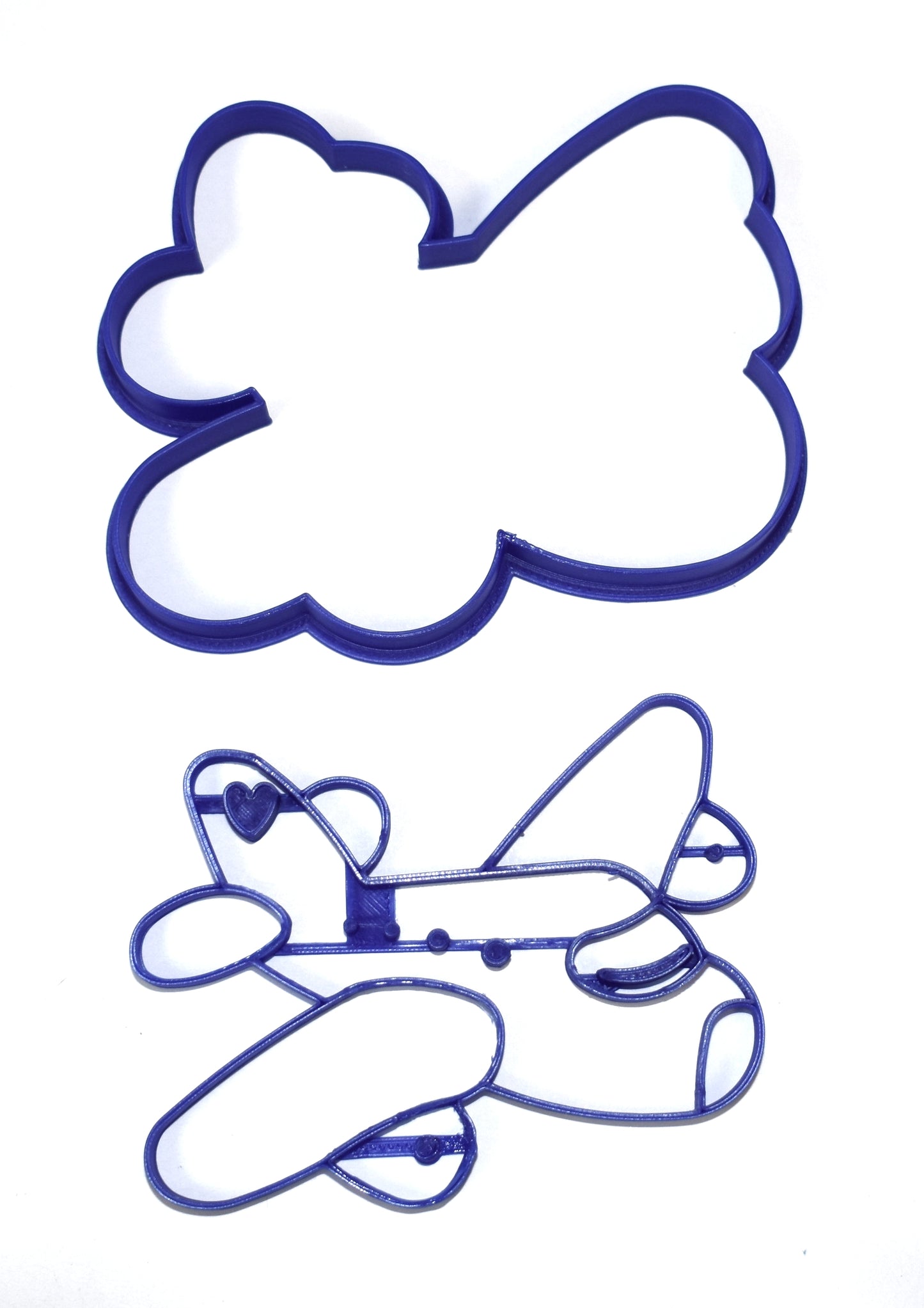 Airplane Jet Plane Set of 2 Cookie Cutter and Stamp Made In USA PR673