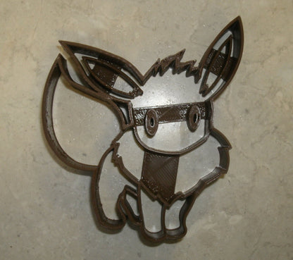 6x Eevee Pokemon Fondant Cutter Cupcake Topper 1.75 IN USA FD808