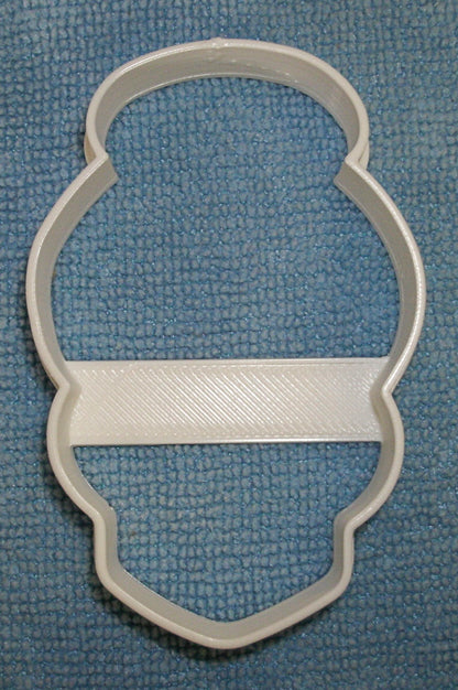 Skull With Bun Female Woman Halloween Tattoo Cookie Cutter Made In USA PR852