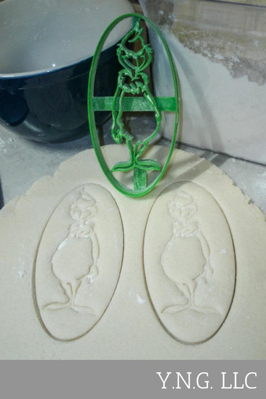 Grinch Full Body Dr Seuss Cartoon Christmas Cookie Cutter Made In USA PR681