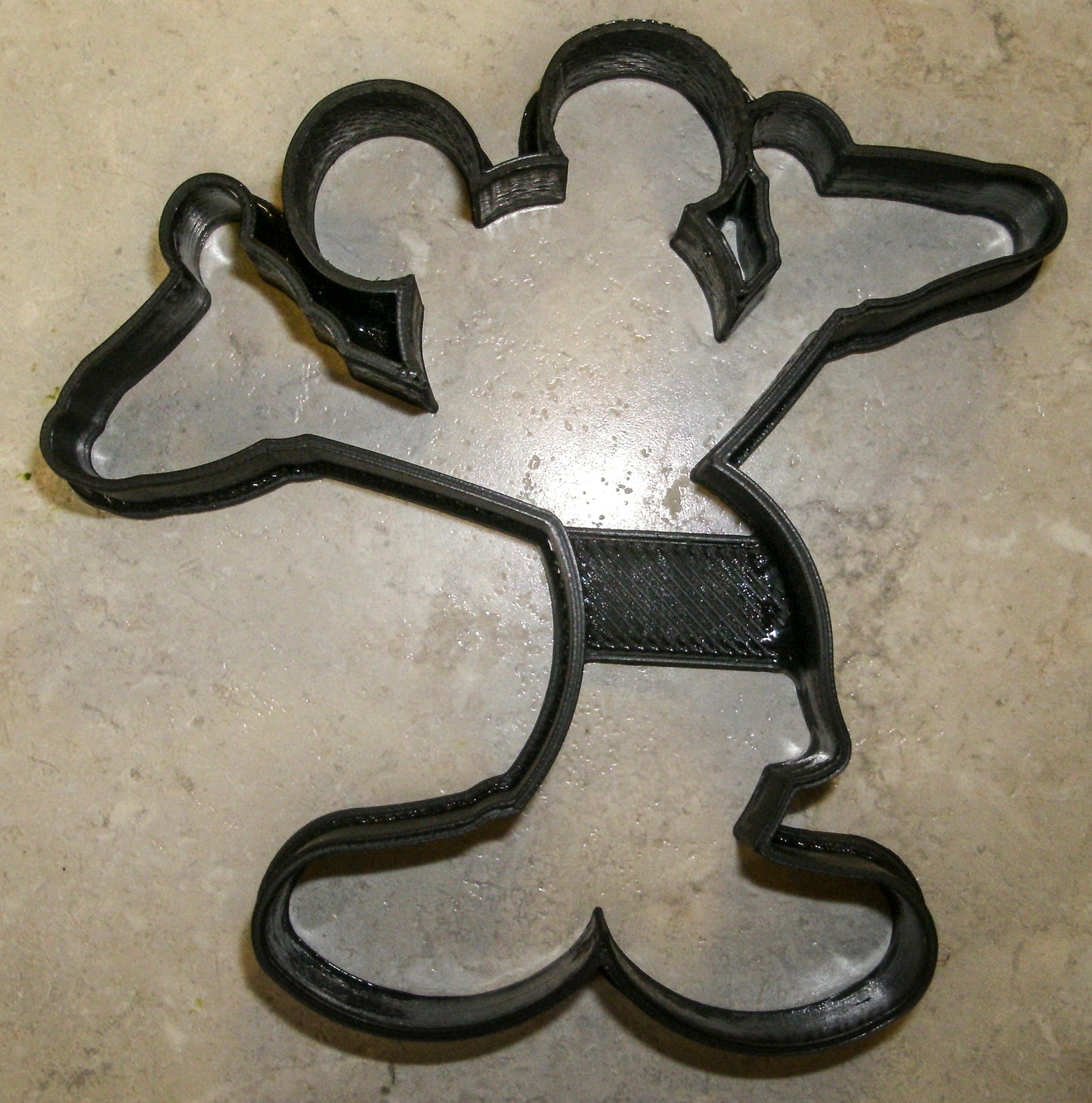 6x Mickey Mouse Hands Up Fondant Cutter Cupcake Topper 1.75 IN USA FD512