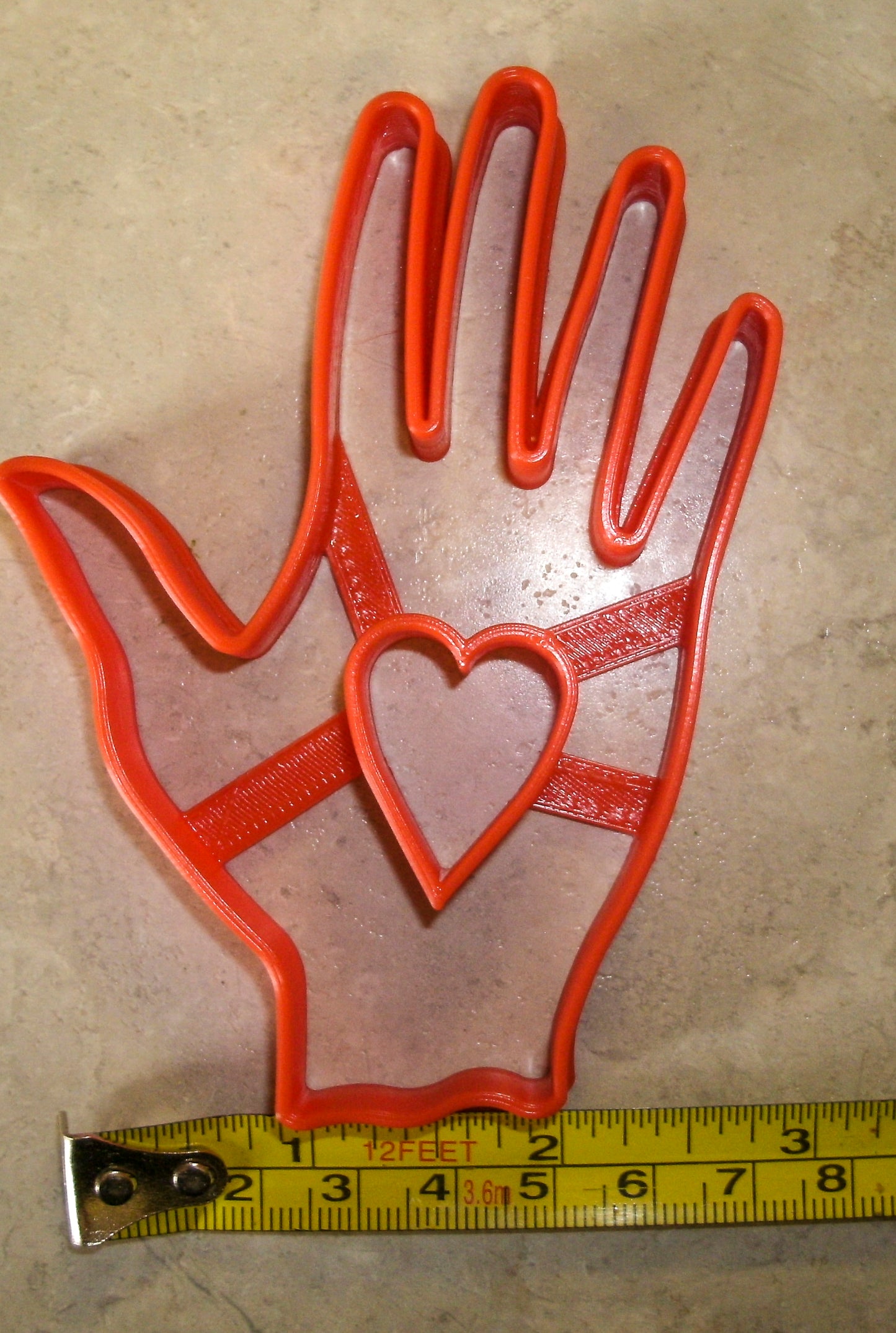 Hand with Heart Charity Symbol John Calvin Cookie Cutter Made In USA PR606