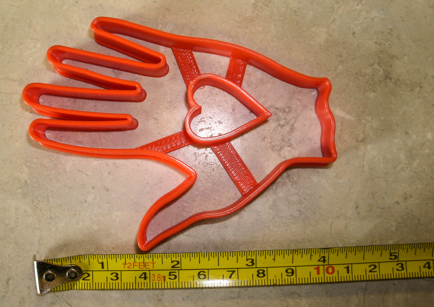 Hand with Heart Charity Symbol John Calvin Cookie Cutter Made In USA PR606