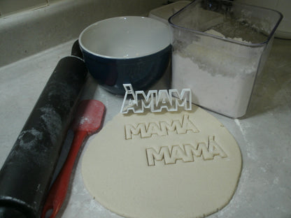 Mama With Accent Spanish Word Letters Cookie Cutter Made In USA PR647
