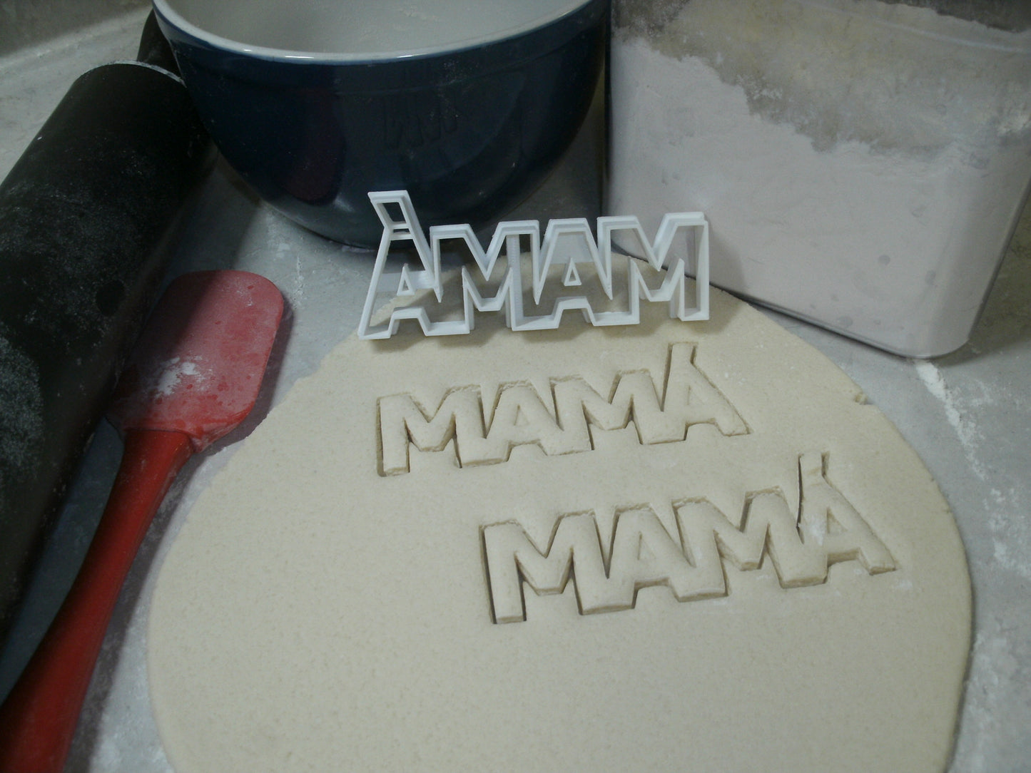 Mama With Accent Spanish Word Letters Cookie Cutter Made In USA PR647