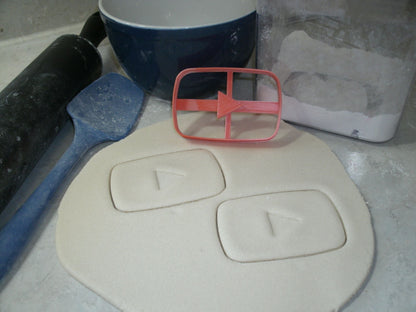 YouTube Themed Symbol Videos Music Cookie Cutter Made In USA PR2955