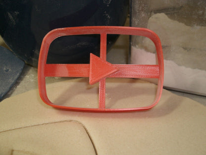 YouTube Themed Symbol Videos Music Cookie Cutter Made In USA PR2955