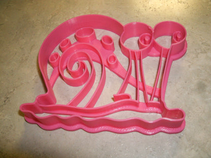6x Gary Snail Detailed Fondant Cutter Cupcake Topper 1.75 IN USA FD569