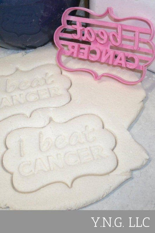I Beat Cancer Survivor Remission Celebration Cookie Cutter Made In USA PR727