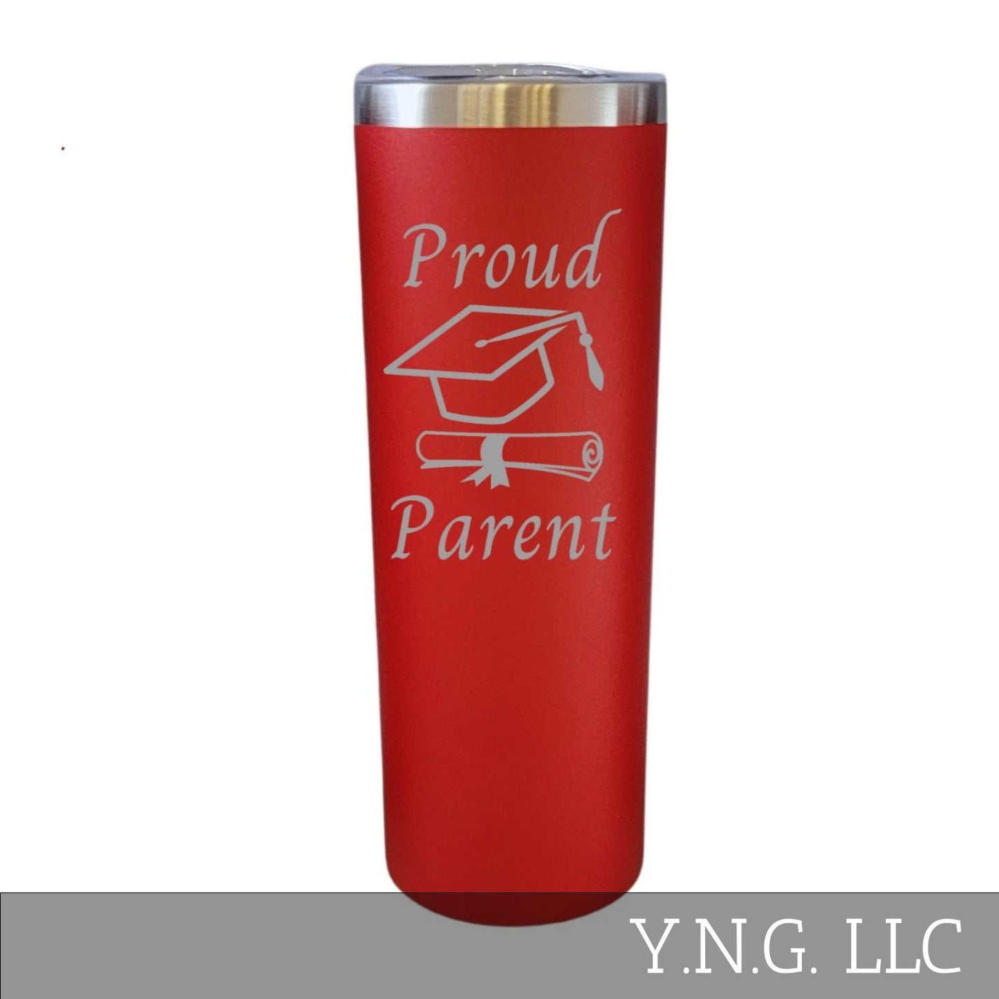 Graduation Proud Parent Red 20oz Skinny Tumbler LA5081