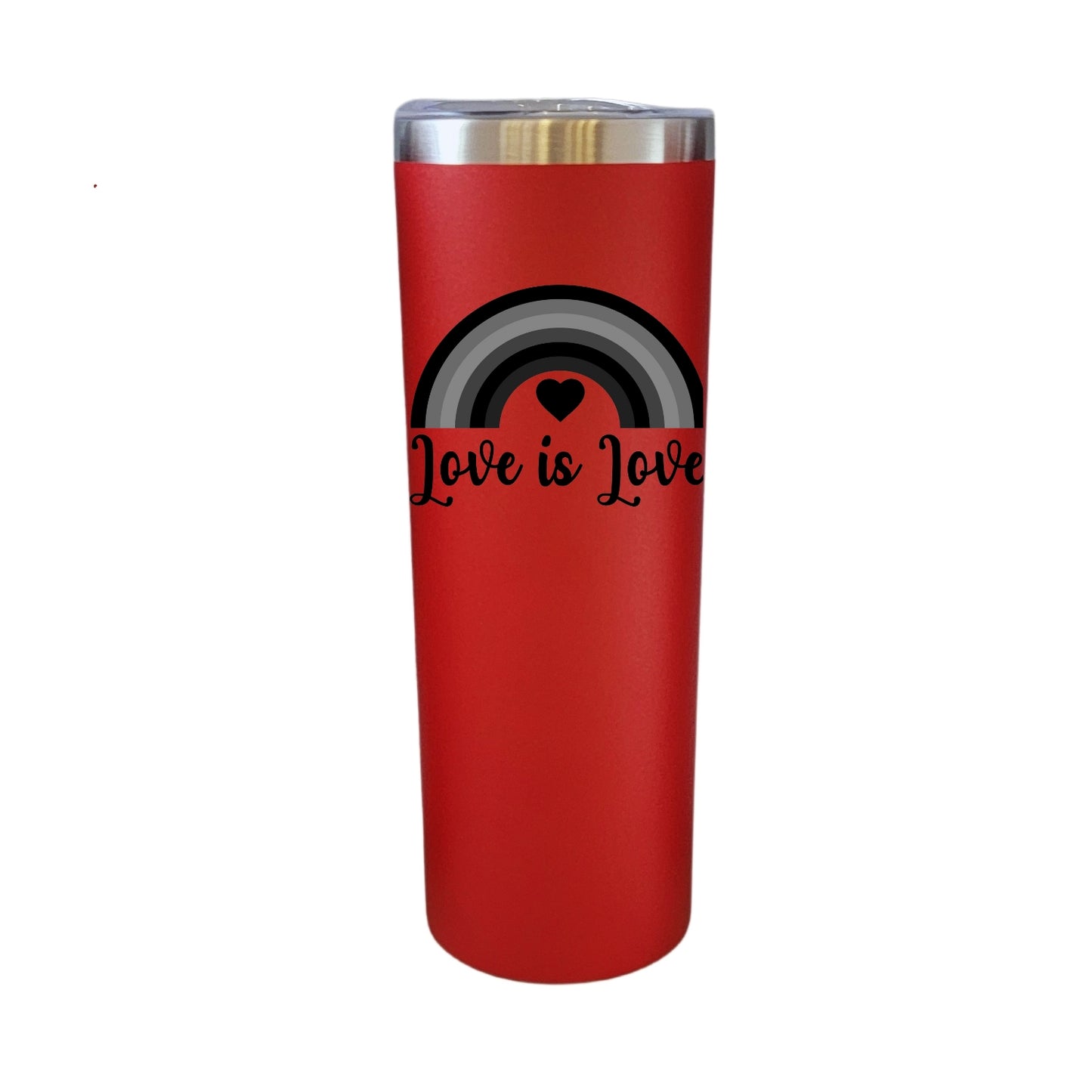 Love Is Love With Rainbow Red 20oz Skinny Tumbler LA5094