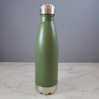 Camping Hair Dont Care Green 17oz Water Bottle LA5113