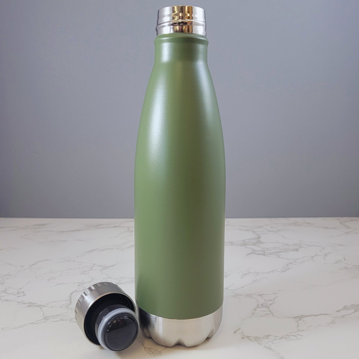 Camping Hair Dont Care Green 17oz Water Bottle LA5113