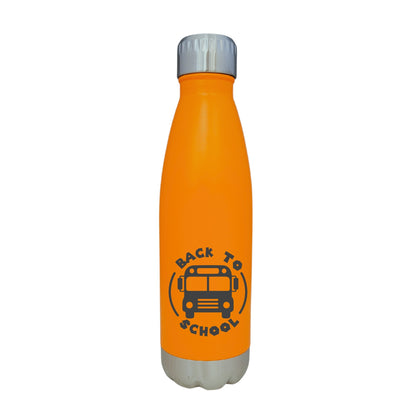 Back To School With Bus Design Orange 17oz Water Bottle LA5126