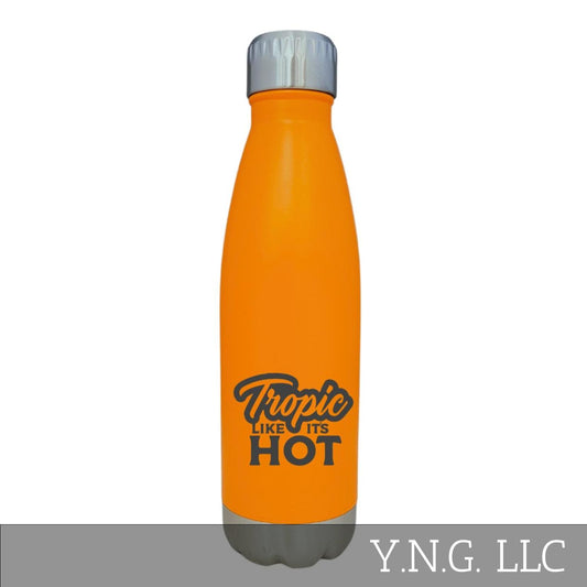 Tropic Like Its Hot Summer Vacation Orange 17oz Water Bottle LA5130