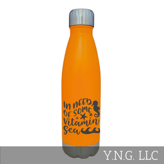 In Need Of Some Vitamin Sea Beach Orange 17oz Water Bottle LA5132