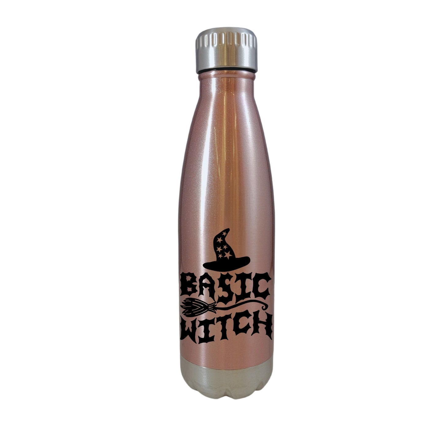 Basic Witch Halloween Theme Rose Gold 17oz Water Bottle LA5136