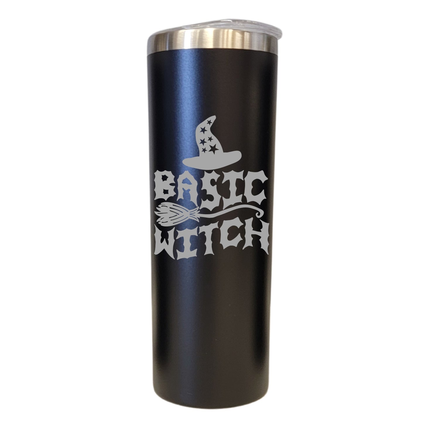 Basic Witch Halloween Theme Black 20oz Skinny Tumbler LA5138