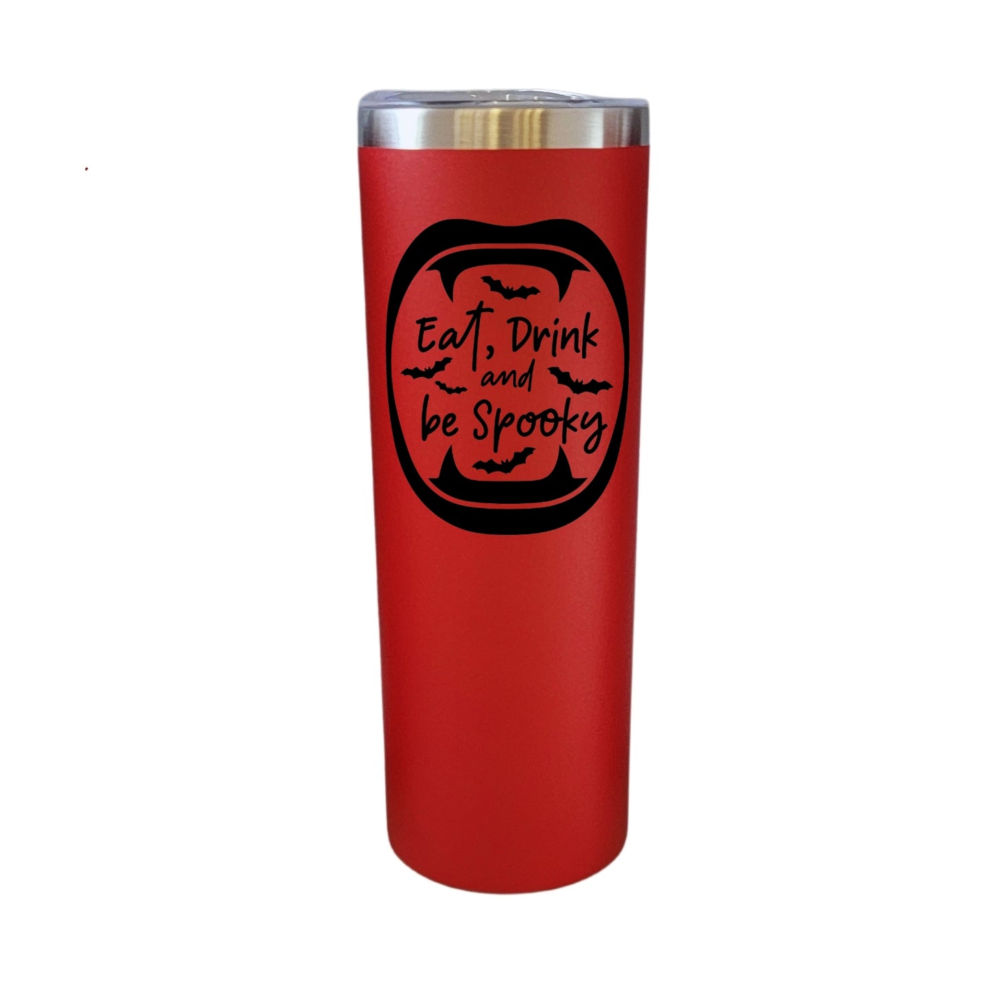 Eat Drink And Be Spooky Halloween Red 20oz Skinny Tumbler LA5142