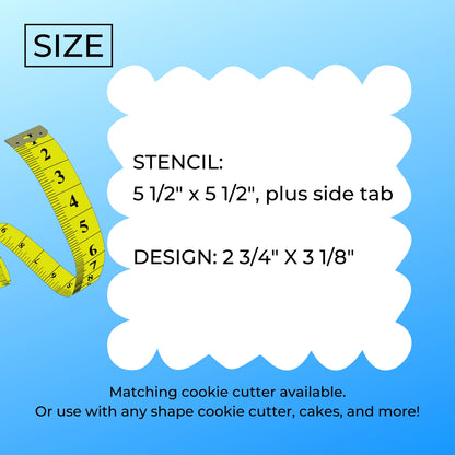 C Letter Alphabet Stencil for Cookies or Cakes USA Made LS107C