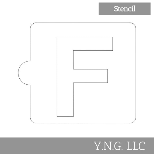 F Letter Alphabet Stencil for Cookies or Cakes USA Made LS107F