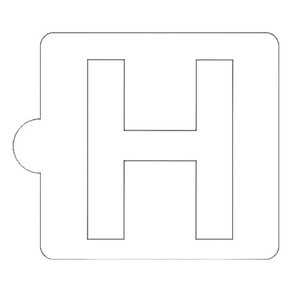 H Letter Alphabet Stencil for Cookies or Cakes USA Made LS107H