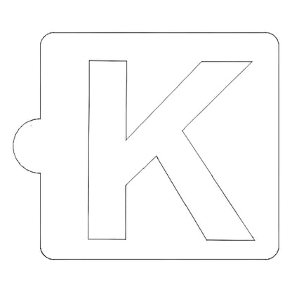 K Letter Alphabet Stencil for Cookies or Cakes USA Made LS107K