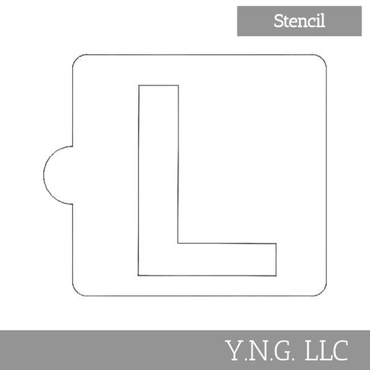 L Letter Alphabet Stencil for Cookies or Cakes USA Made LS107L